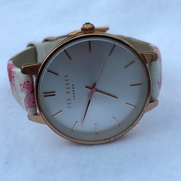 Ted Baker London Watch Leather Floral Band Women W - Picture 3 of 11